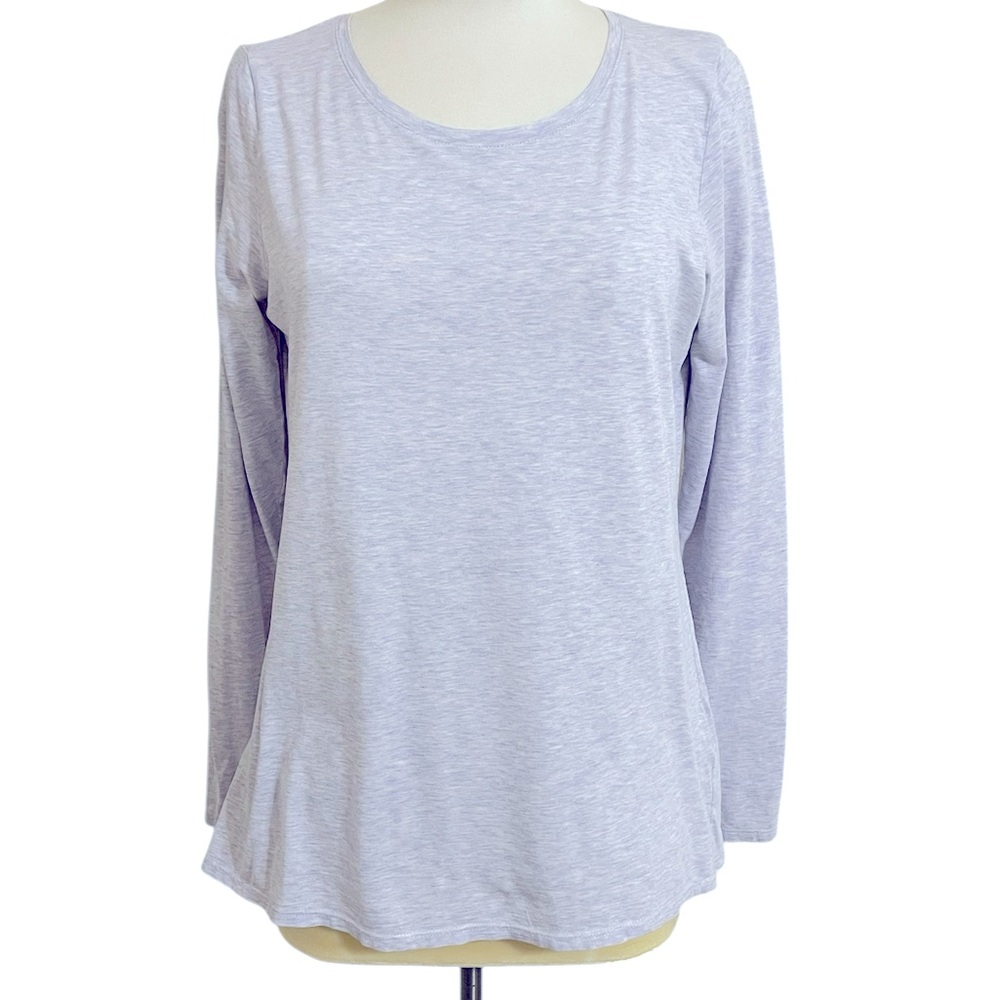 J.JILL Pure Jill Heathered Blue 100% Pima Cotton Long Sleeve Tee Small